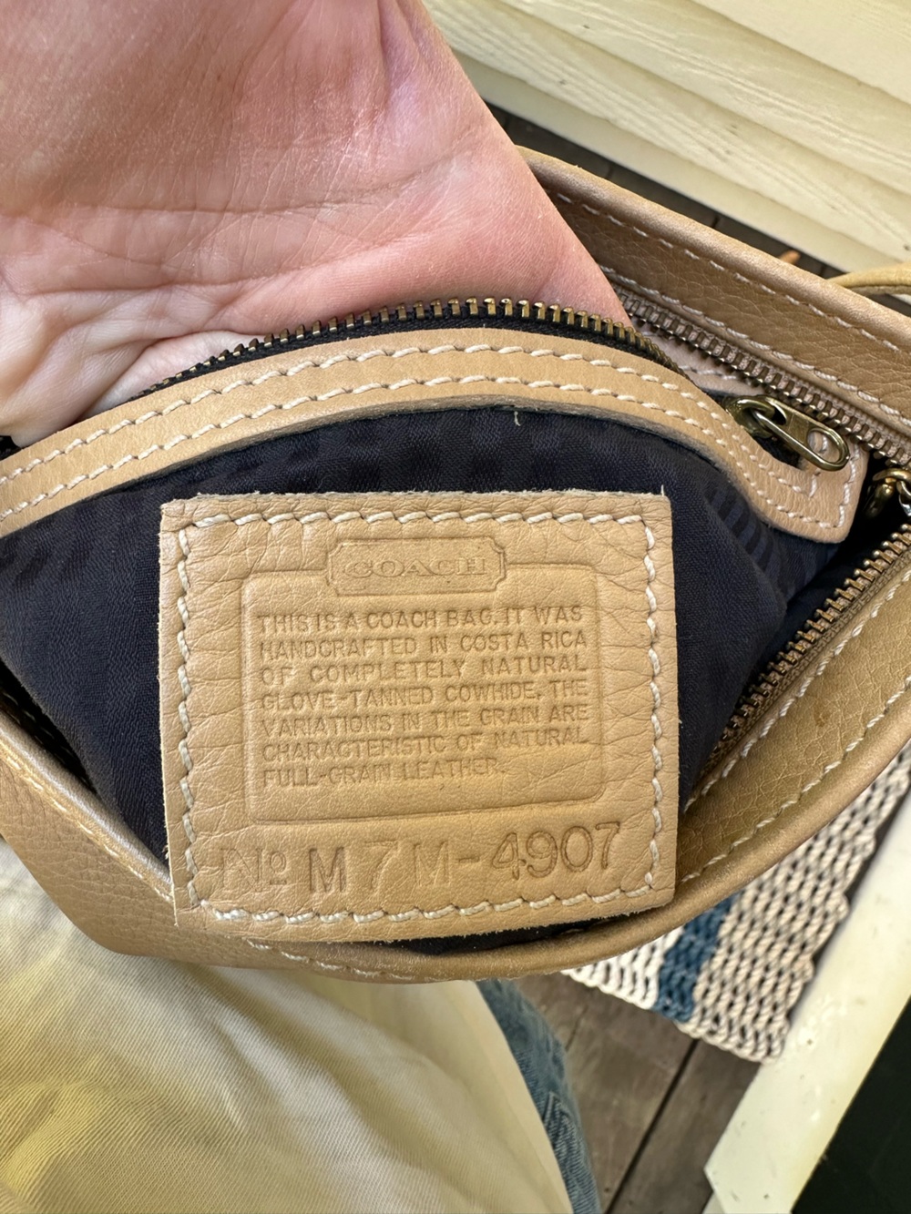 Vintage Tan Leather Coach Crossbody Bag - Picture 2 of 6